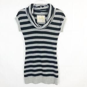 Poof! Cowl Neck Short Sleeve Tunic Sweater Size M